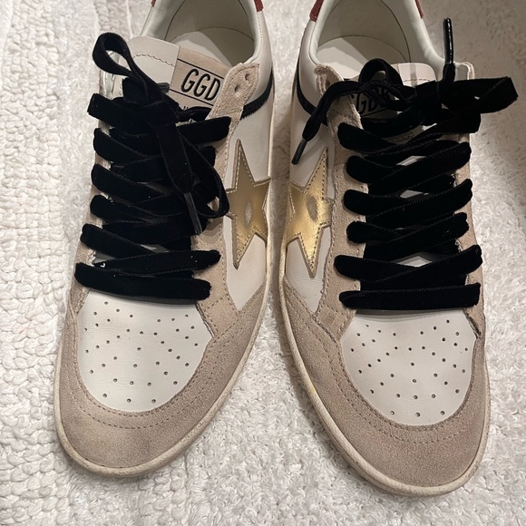GOLDEN GOOSE
Ball Star suede-trimmed leather sneakers New Season - Picture 8 of 9